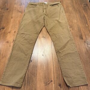 Flint and Tinder Pants Mens 31x30 Brown Khaki Tapered Fit Chino Twill 5 Pocket